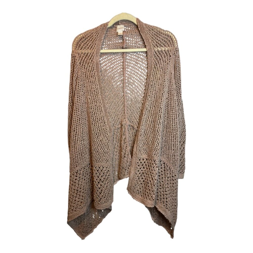 Chico's Tan Open Knit Cardigan